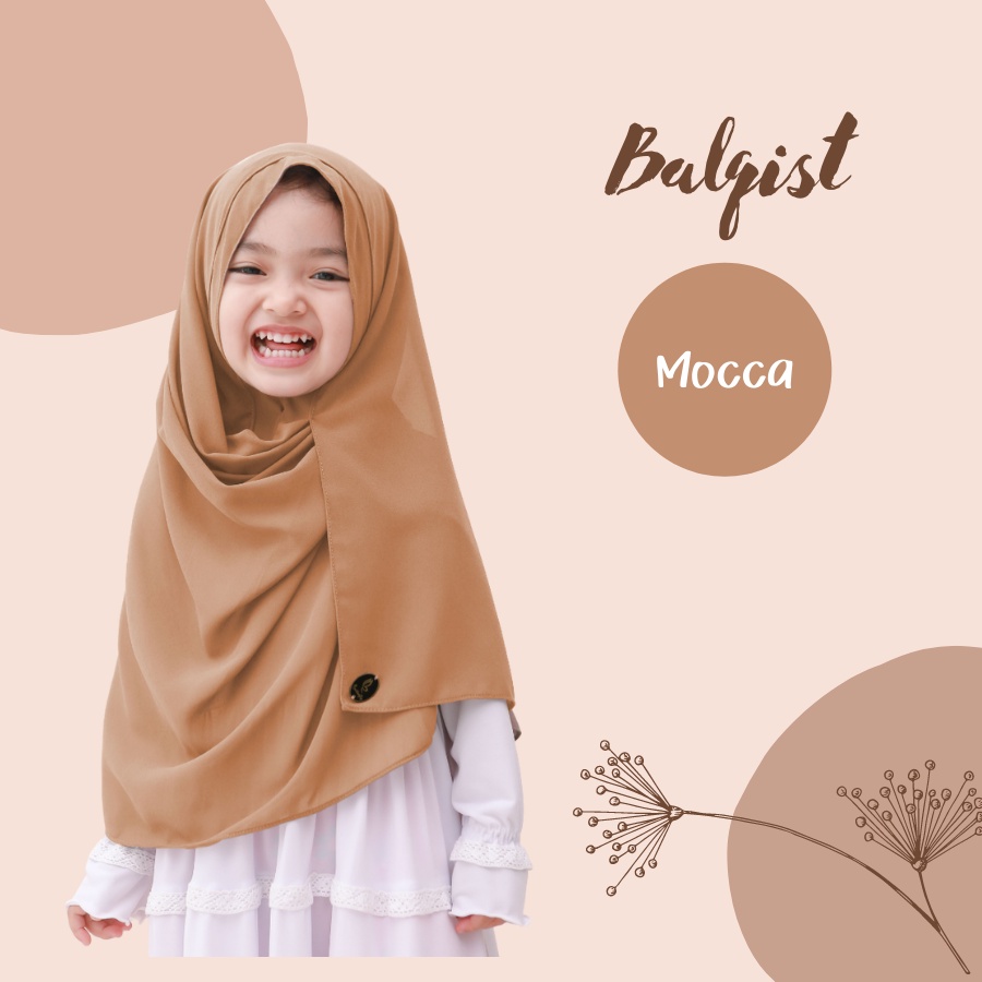 Hijab Pasmina Instan Anak Lucu BALQIST MOCCA