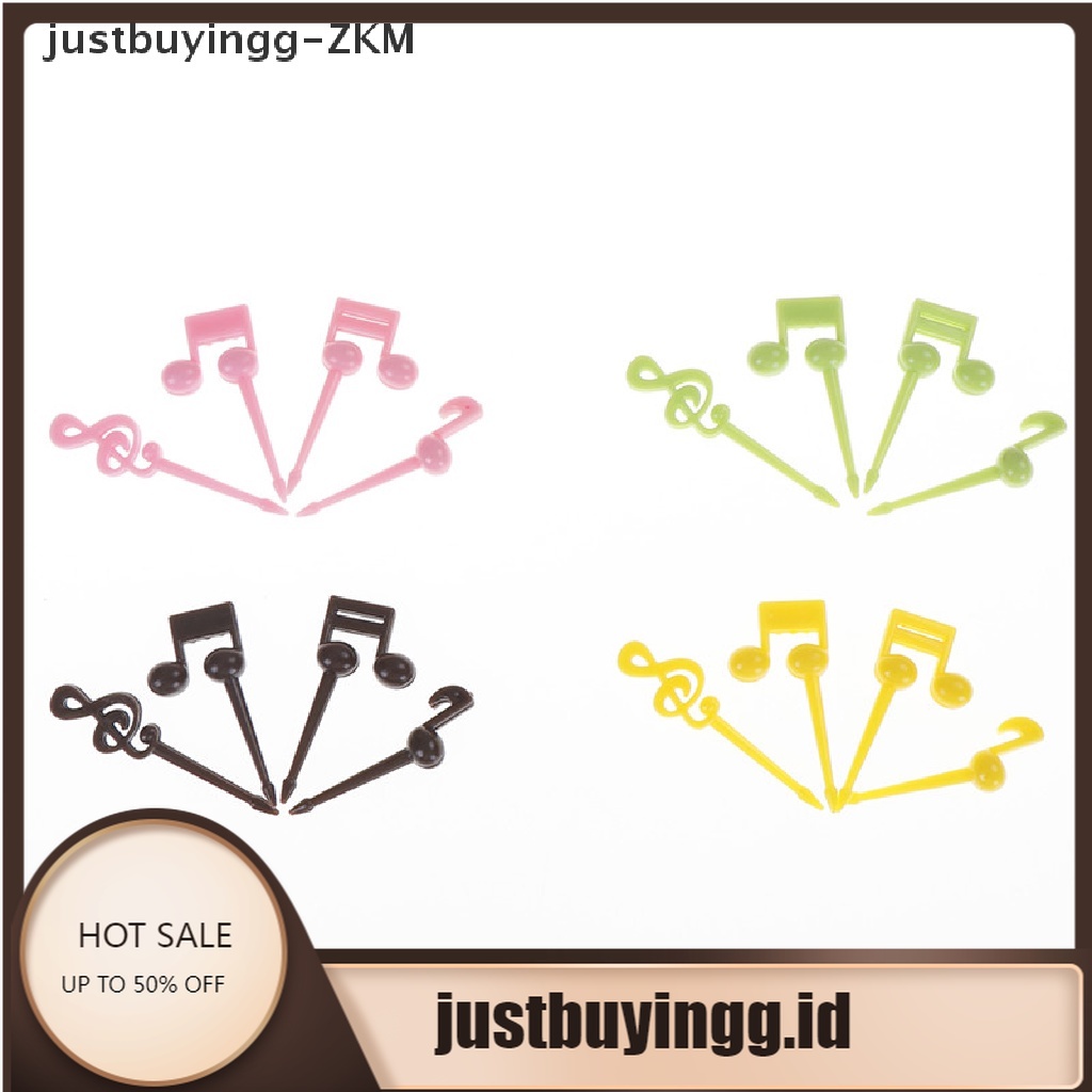 [justbuyingg] 16pcs Musical Note Shape Food Fruit Fork Picks for Party Cake Dessert Bento Fork [zkm]