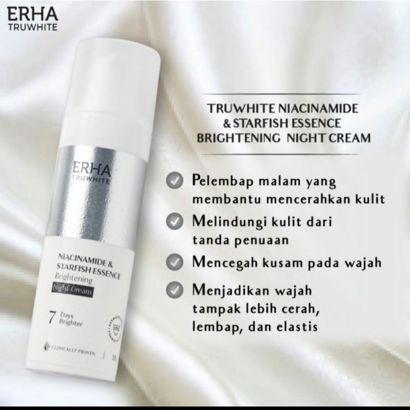 Cream malam whitening/ Erha Truwhite Activator Night Cream 30g