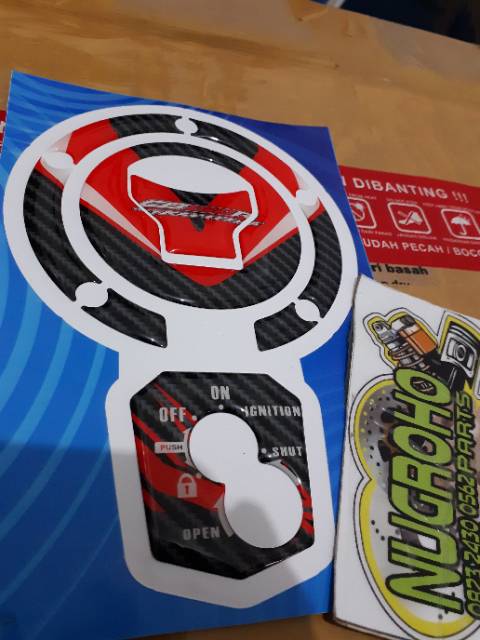 Keypad Fuelpad Dan Tailpad Stiker Timbul New CB150R Merah Hitam