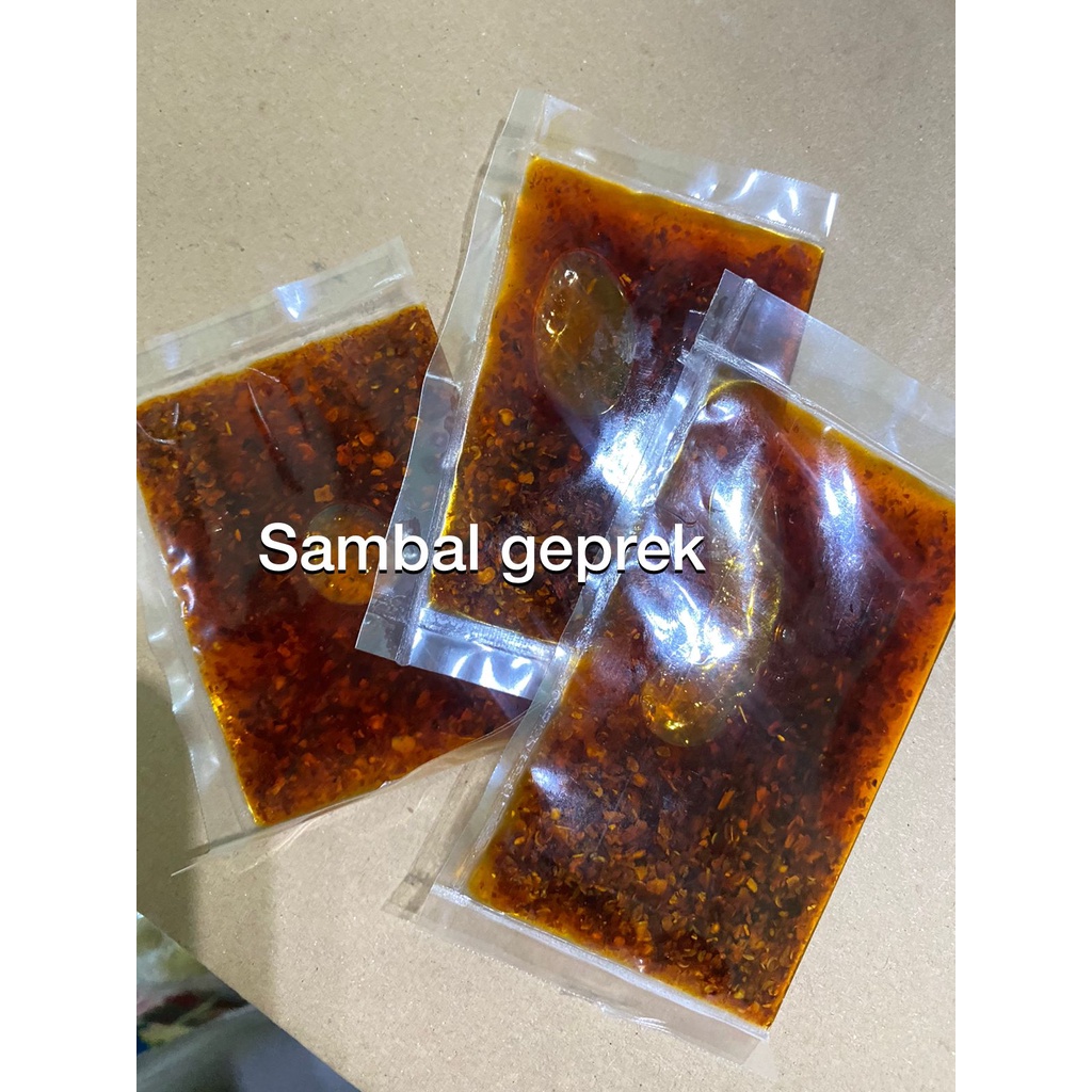 

sambal geprek, sambal tambahan kemasan mini