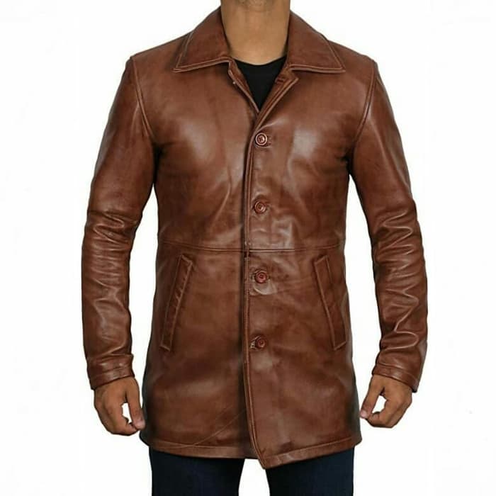 Jaket Pria Semi Kulit/Jaket Pria Panjang Jubah Terbaru