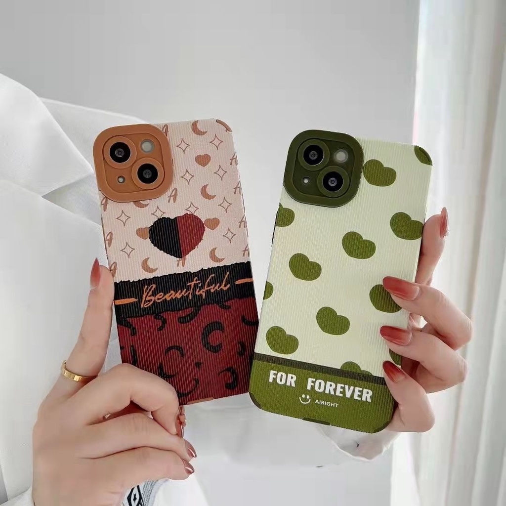 Case Pola Hati Warna Hitam Coklat Untuk ViVO Y21 Y21S Y33S S1Pro Y15S Y15A Y30 V21 Y19 V23e Y12S Y12A Y20i Y20 Y53S Y51A Y31 2021 Y51 2020 Y11 Y12 Y15 Y17 Y1S Y91C Y91 Y93