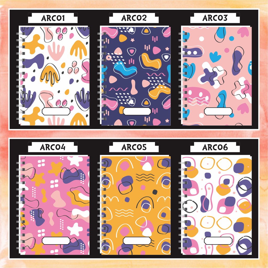 

Notebook / Ring Note Abstract Full Color Unik Lucu Spiral A5 Murah