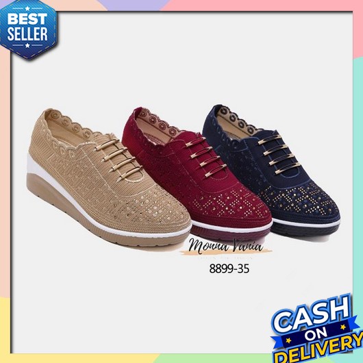 Zt81 Sepatu Wejes Wanita Wedge  Sepahtu We Shepatu Wedges Z Fa457 Dm 30 Wedges RU24 Monna Vania - [3