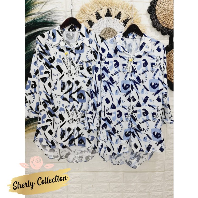 Atasan Wanita Terbaru/Tunik Wanita Motif Tie Dye/Tunik Motif Abstrak Kekinian