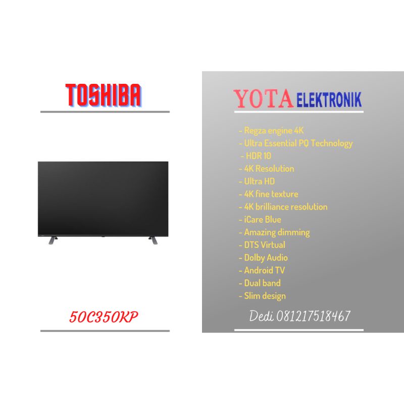 4K Android TV Toshiba 50C350KP/55C350KP
