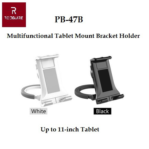 ROCKWARE PB-47B - Mulltifunctional Tablet Stand Untuk Max. 12.9-inch