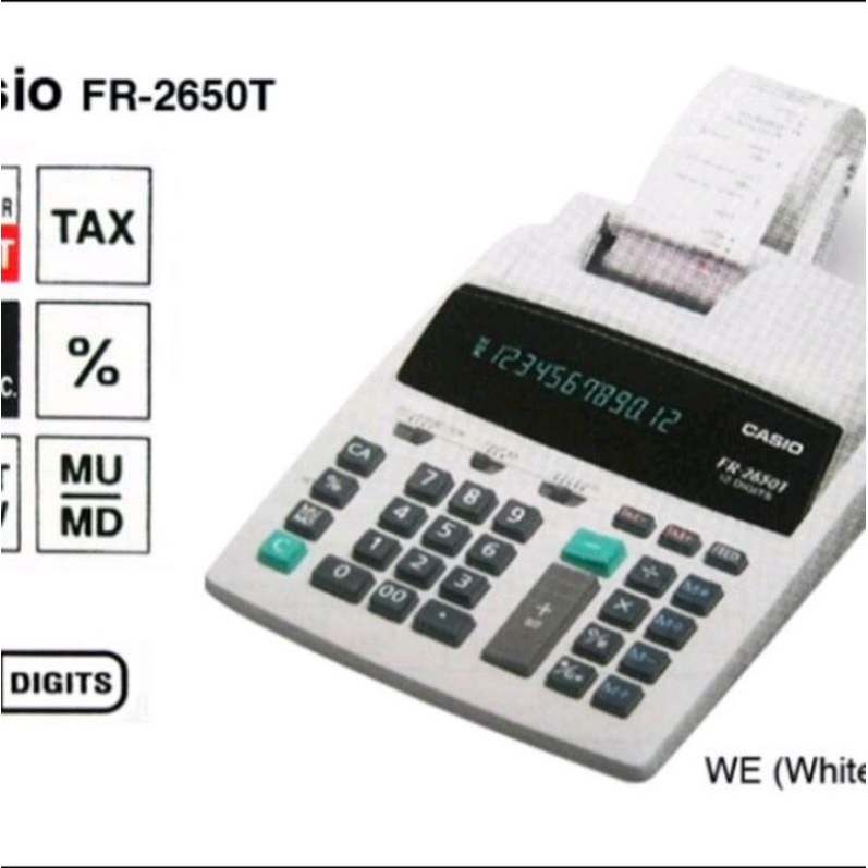 

CASIO FR-2650T-WE - Kalkulator Print # Printing Calculator