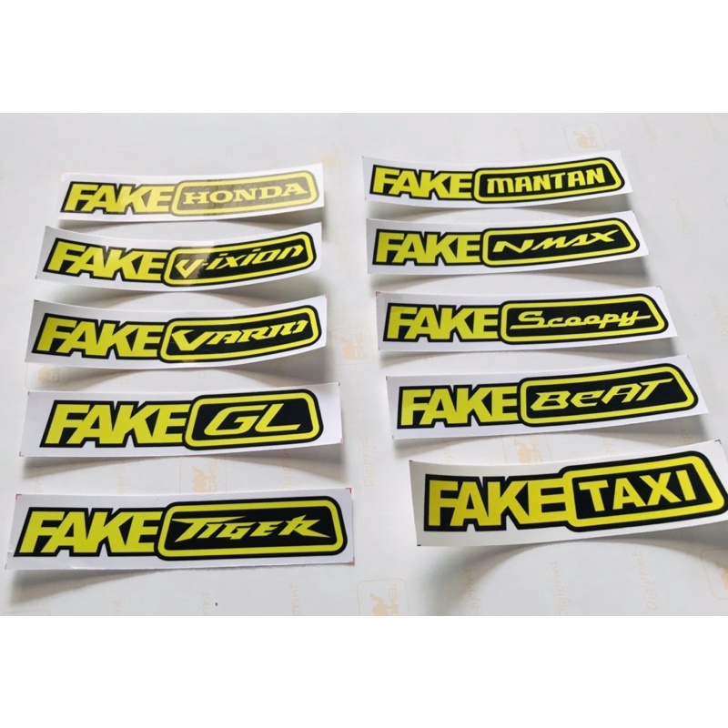 Stiker Motor Racing Anti Air - Fake Tiger Fake Beat