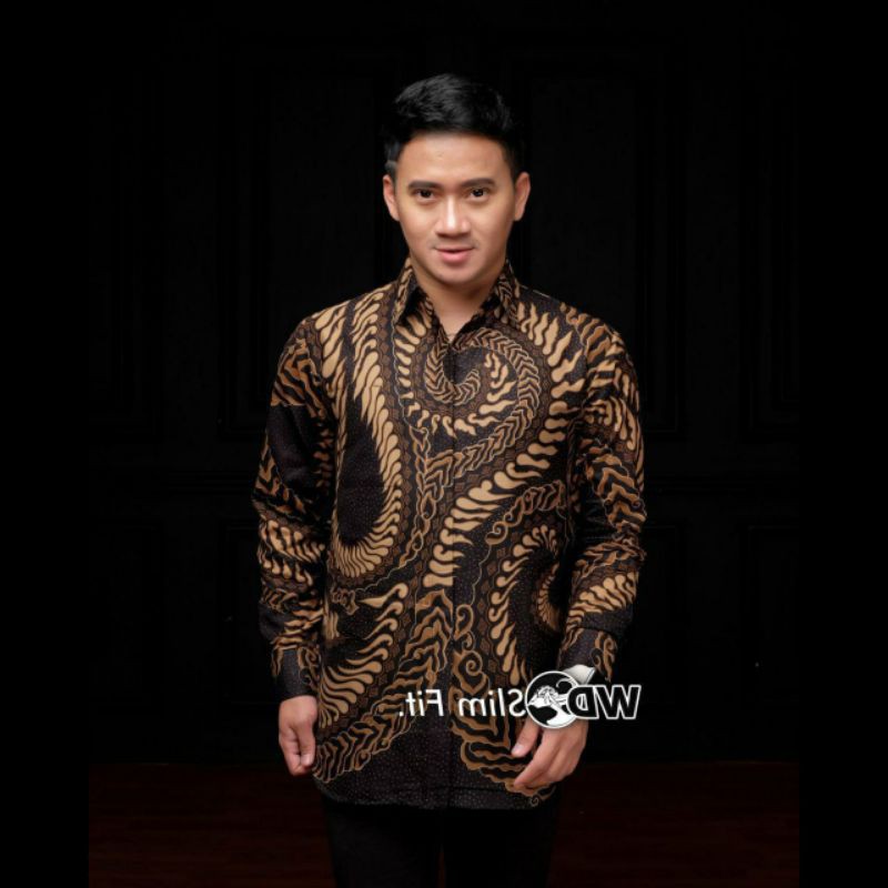 Baju Batik Pria Panjang Slimfit Exclusive Motif Naga SHbatik