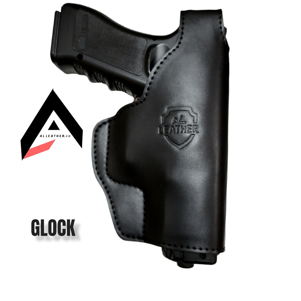 Holster Sarung Pistol Kulit Glock dan HS