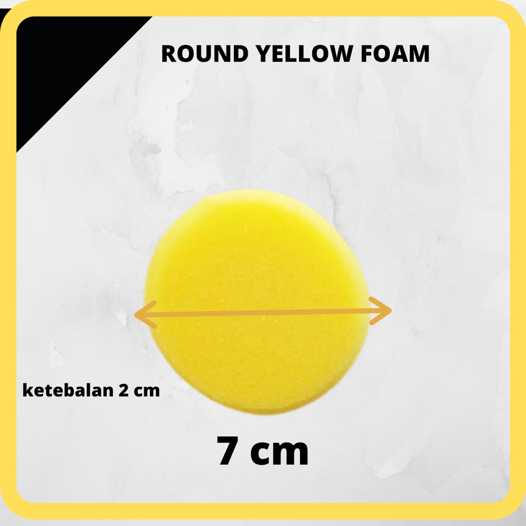 Foam bulat kuning untuk finishing kerajinan tangan