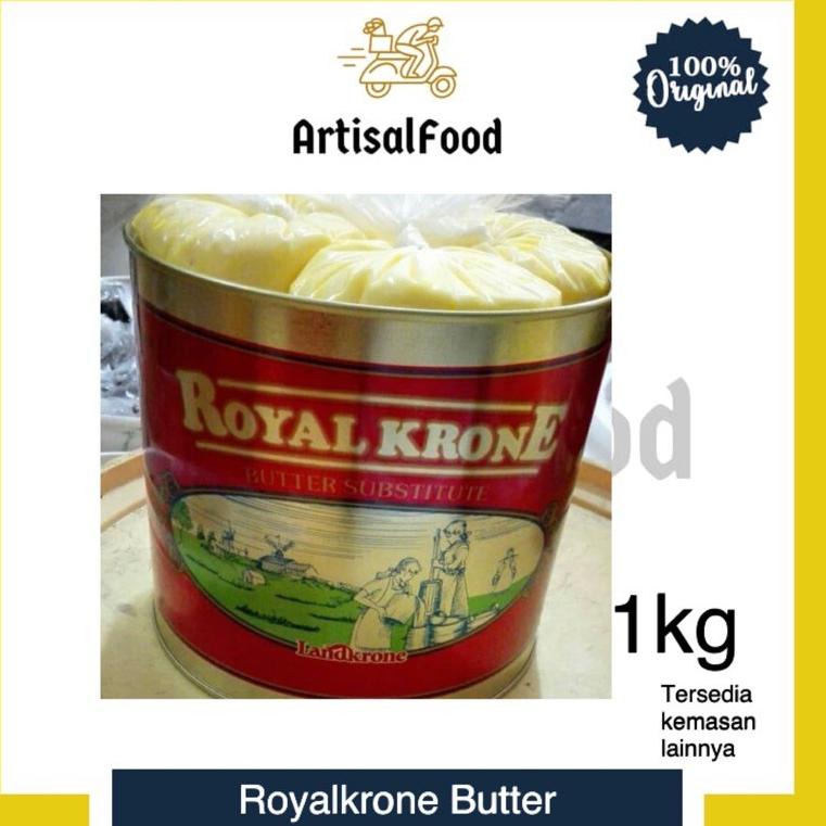 

O#M Royal Krone Royalkrone Landkrone Butter Mentega 1kg Room Butter kiloan 1 kg Ready.nih