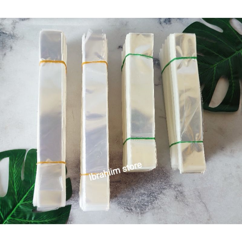 (100gr) LEBAR 3-5 CM PLASTIK OPP TEBAL TANPA LEM / PLASTIK KONEKTOR MASKER / PLASTIK ACCESORIES PLASTIK SOUVENIR
