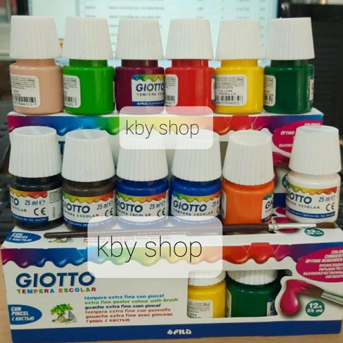 

PAKET 12 X 25ML CAT AIR + 6PC KUAS WATERCOLOUR AMAN UTK ANAK TK POSTER