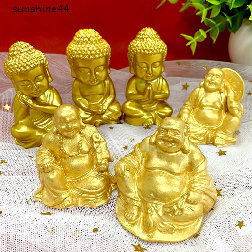 Sunshine Cetakan Silikon Bentuk Buddha Untuk Lilin Aromaterapi / Sabun Resin DIY