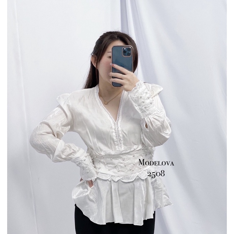 MDLV ~ 2508 POSEY PEPLUM TOP // ATASAN LENGAN PANJANG CEWEK // FASHION IMPORT WANITA