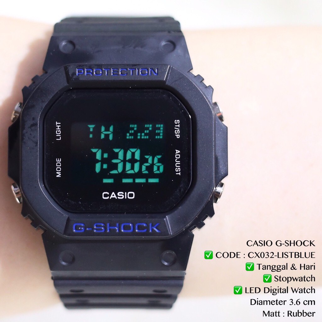 Jam tangan digital pria wanita CASIO GSHOCK GLS5600 segi anti air SPORT termurah CX032 CX060