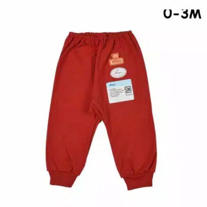 Celana Panjang Merah MIYO size 0-3 Bulan &amp; 3-6 Bulan