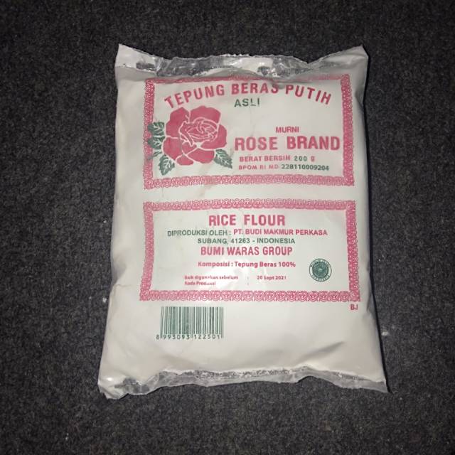 

Tepung beras putih rose brand 200 dan 500 gram