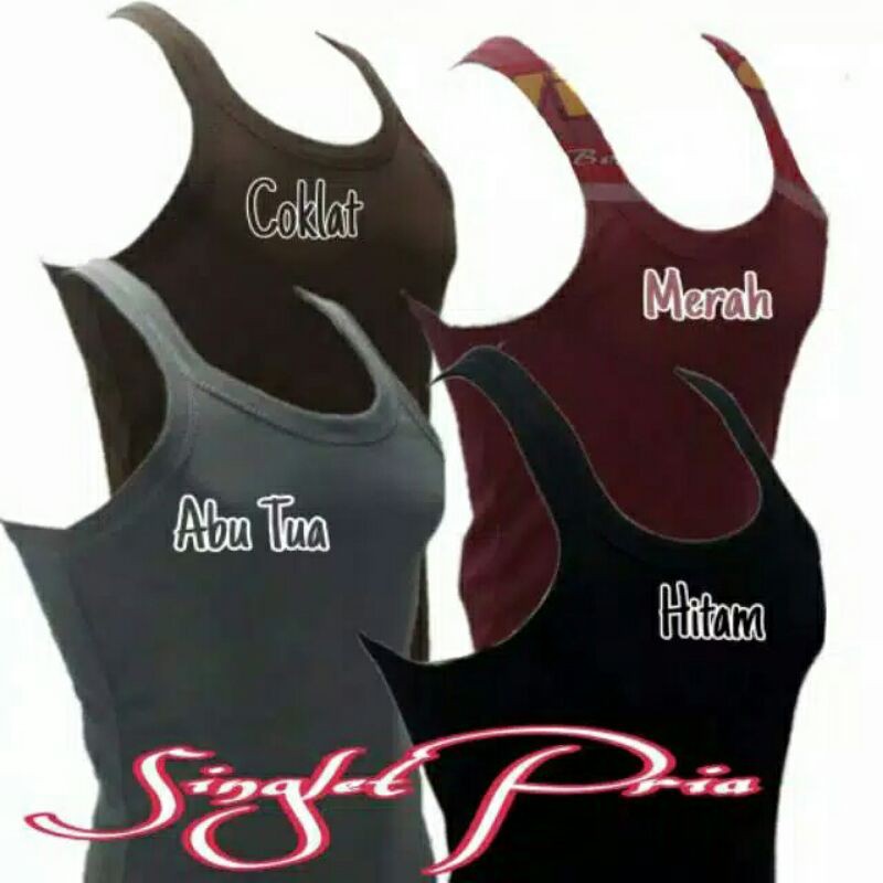 Singlet Pria Kaos Dalam Pria Warna Polos