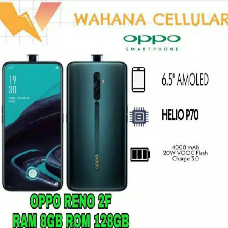 HP OPPO RENO 2F 8/128 GB - OPO RENO 2 F RAM 8GB INTERNAL 128GB GARANSI RESMI FULL 1-1