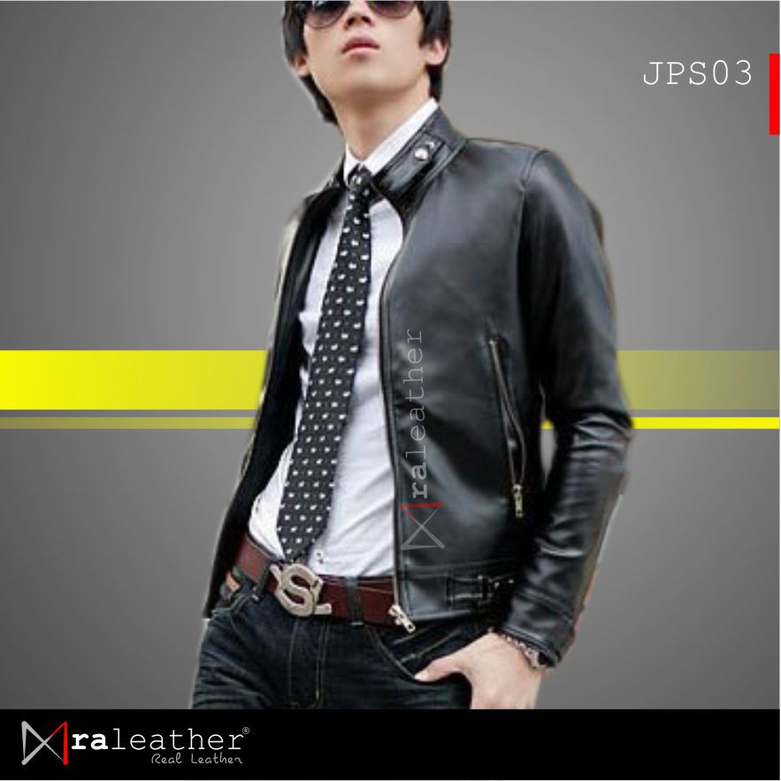 Jaket Kulit Pria 100% Kulit Domba Asli Garut, RA Leather Original - JPS03
