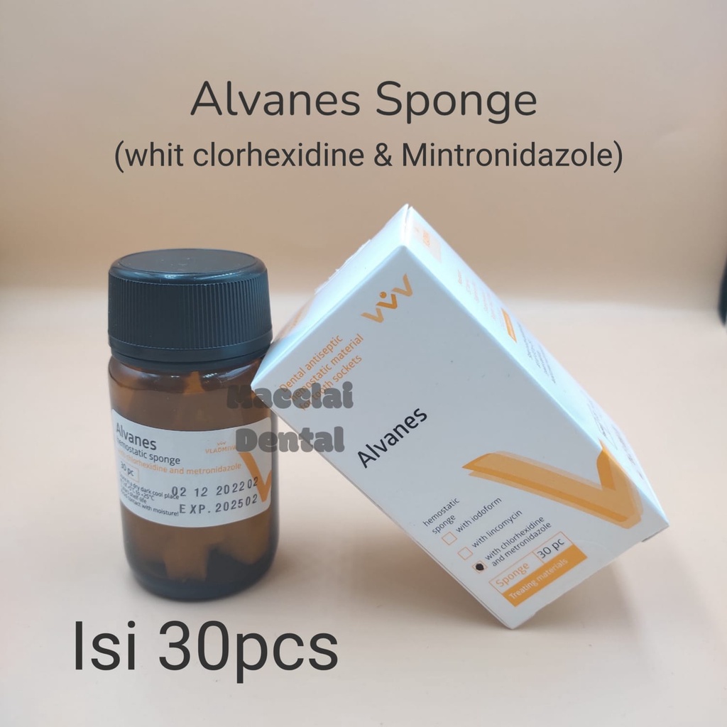 DENTAL ALVANES HAEMOSTATIC SPONGE / SEPUPA / SPONGOSTAN / SURGISPONS WHIT ANTISEPTIC / ANTISEPTIK