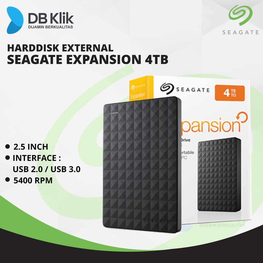 Harddisk External Seagate Expansion 4TB 2.5 Inch