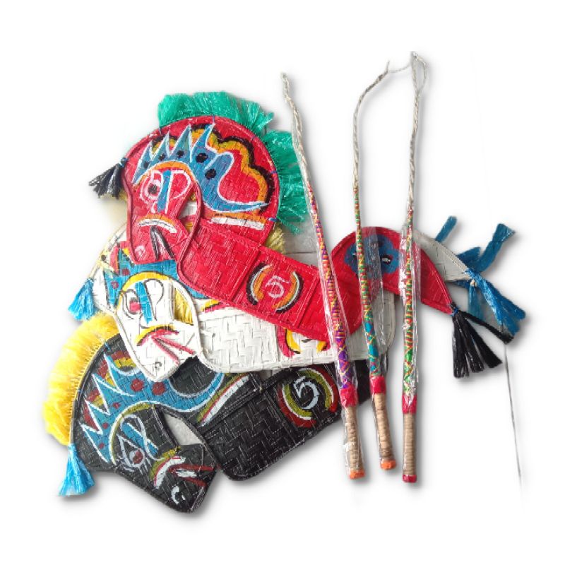 Jaranan jaran kepang kecil dan Pecut anak ukuran sedang