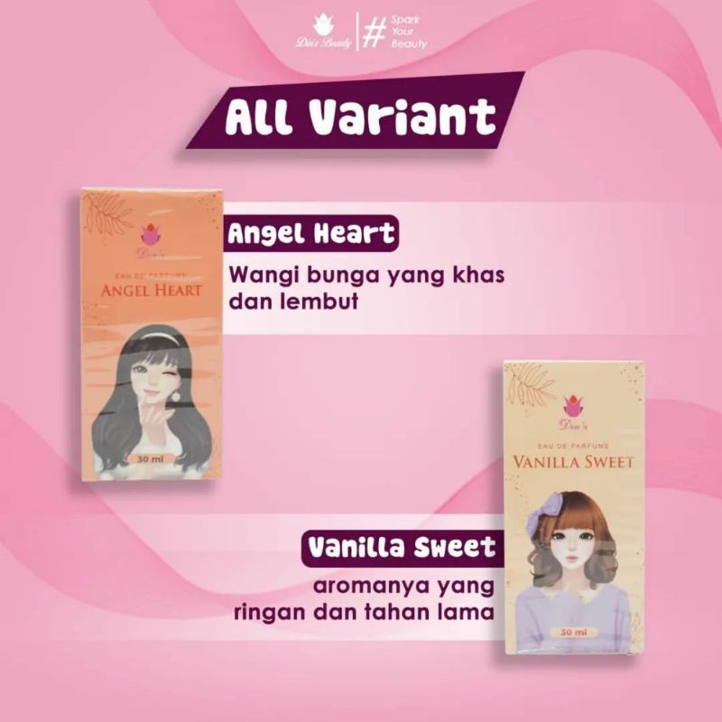 DINZ BEAUTY PARFUM WANITA BRANDED WANGI TAHAN LAMA SEHARIAN