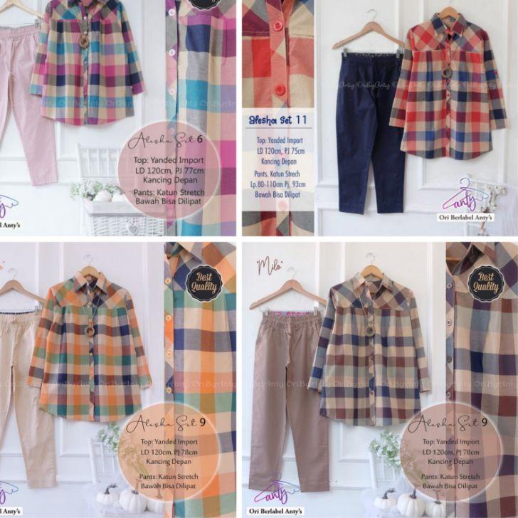 Tidak Diragukan.. Setelan wanita ori jumbo , murah termurah, Alesha Set 9