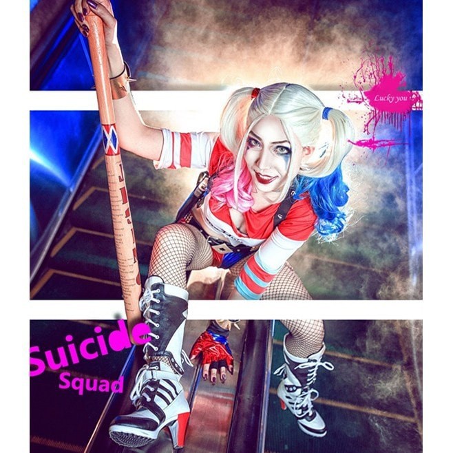 Wig Cosplay Harley Queen suicide squad justice league joker