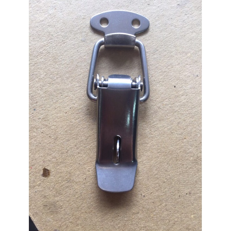 overval / kaitan / kunci koper dengan tempat gembok Stainless steel kecil (s)