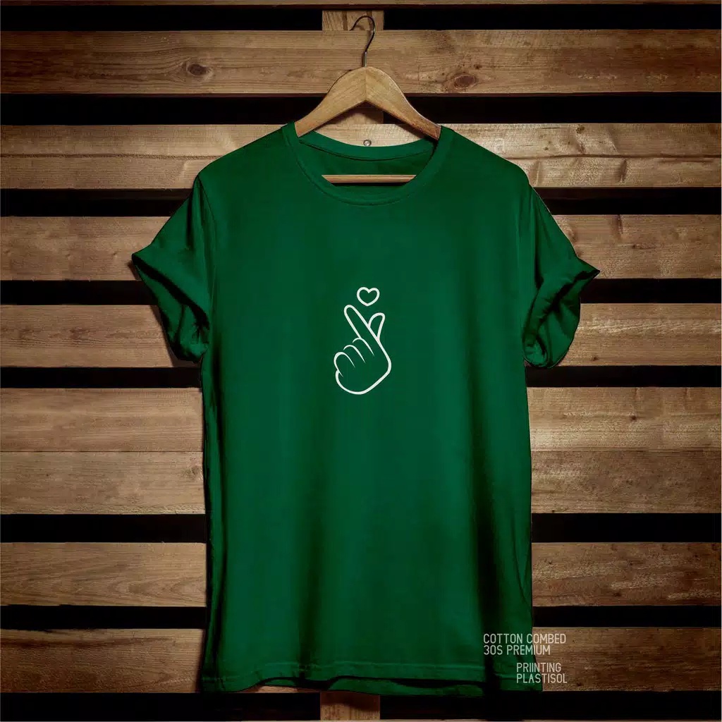 KAOS DISTRO PRIA/WANITA&quot;LOVE HAND&quot;cotton combed 30s