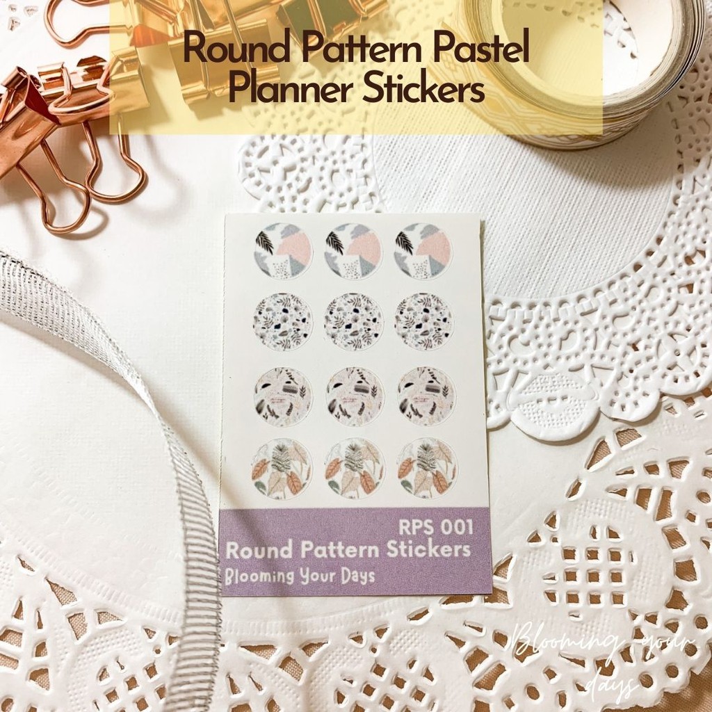 

Stiker kertas dots totol stiker segel bentuk longkaran aneka warna untuk dekorasi pattern sticker R