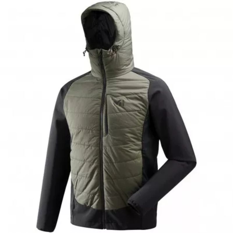 JAKET GUNUNG HIKING TREKKING WINTER MILLET HYBRID NANGA HOODIE MENS KHAKI