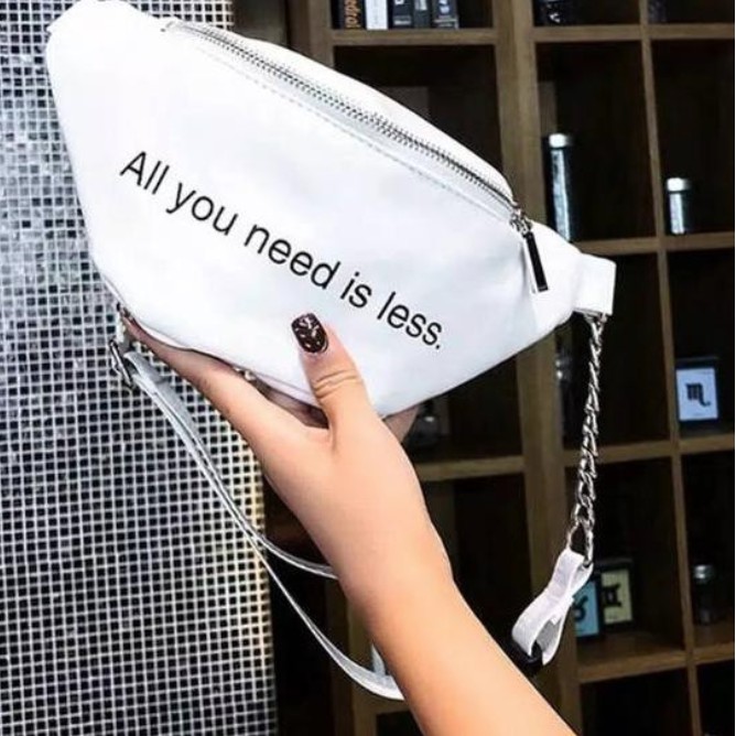 LJY29 Tas Pinggang Korea All You Need Is Less Waist Bag TKM