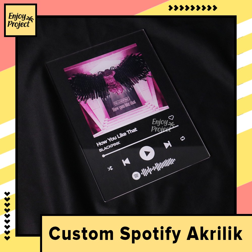 Custom Acrylic Spotify UV Print - Pajangan Akrilik - Custom Music - Koleksi