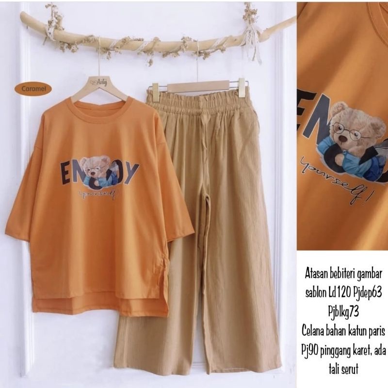 Baju Setelan Jumbo Wanita Korea Modis Santai Elegan Trandy Model Terbaru 2022 Set Korea Benjoy Lucu 