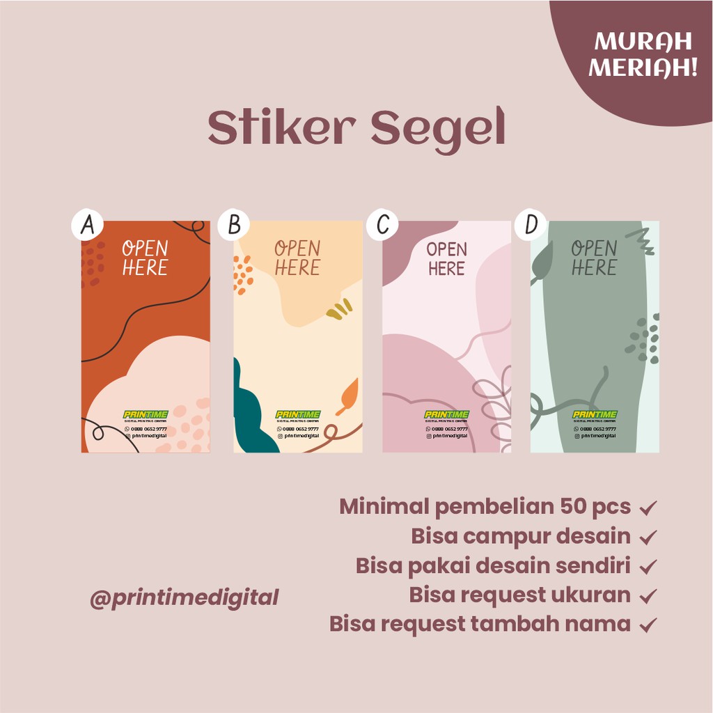 

Printime - Sticker Segel chromo | Sticker Label Barang | Sticker Label Product Custom | Sticker olshop | Stiker segel