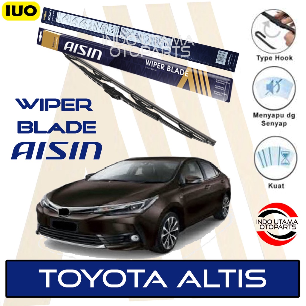 Wiper Mobil Toyota Altis AISIN Sepasang 16-24&quot; ORIGINAL