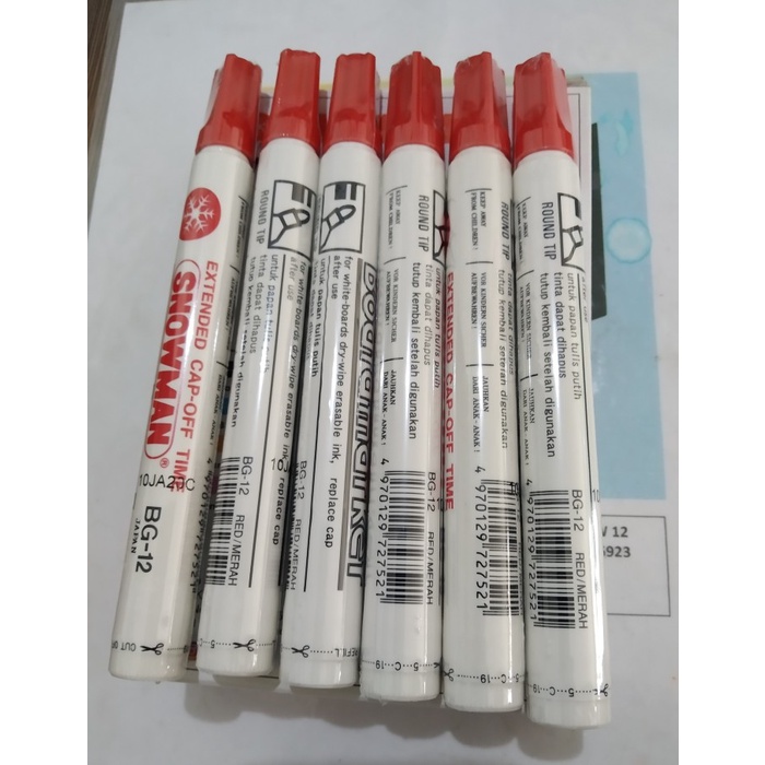 

Snowman BG-12 Whiteboard Marker Red - 1 Pcs