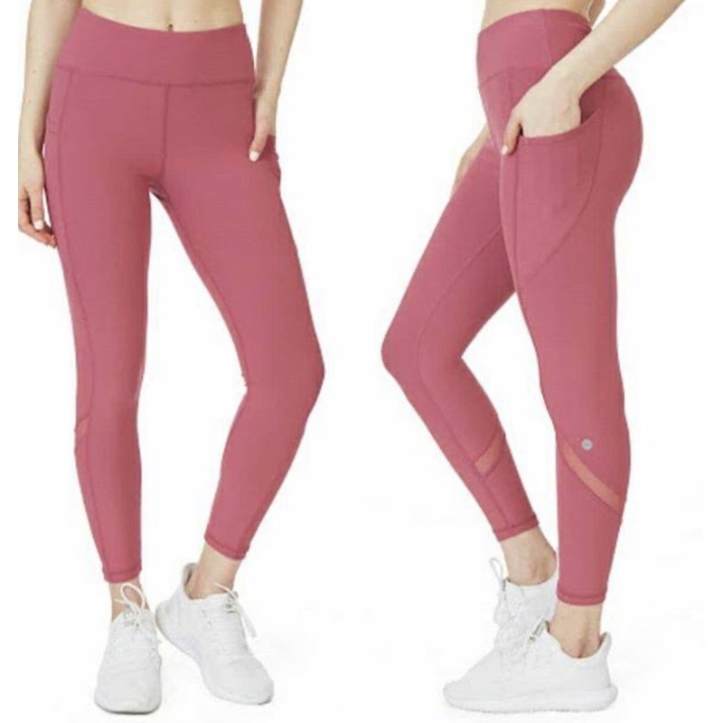 Gottex Mulberry Pink Ankle Mesh Pocket Leggings