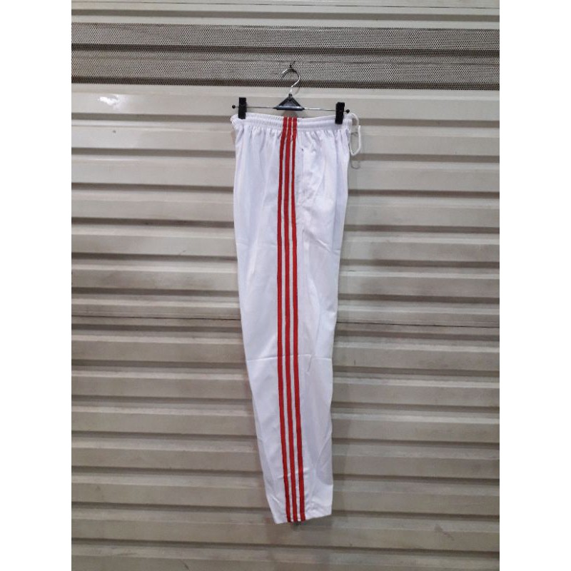 Celana training putih #celana training lis merah #celana olahraga M L XL XXL-4