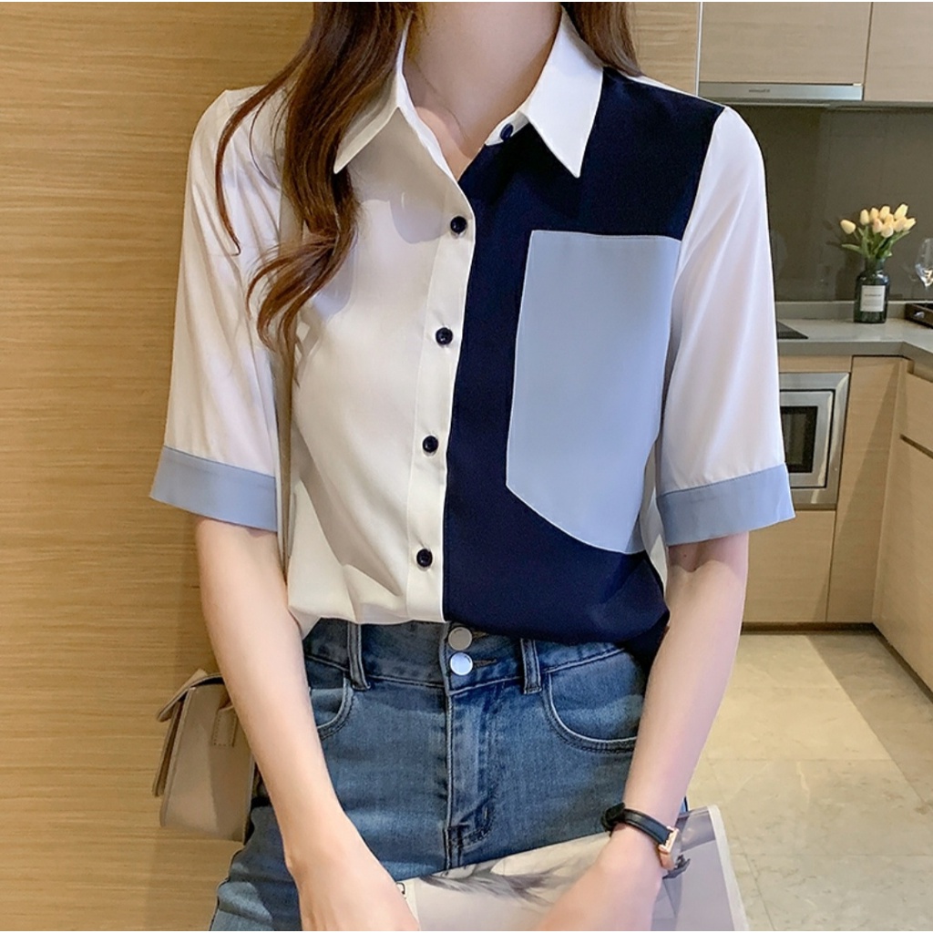 [ MOCIIESHOP ] nieta top / flow / hn / atasan wanita lengan pendek / atasan pendek / baju wanita / a