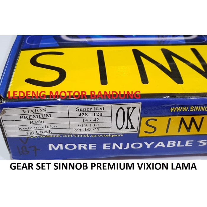 Sinnob Gear Se Vixion Lama Old Rantai Girset Depan Belakang Yamaha LEDENG MOTOR