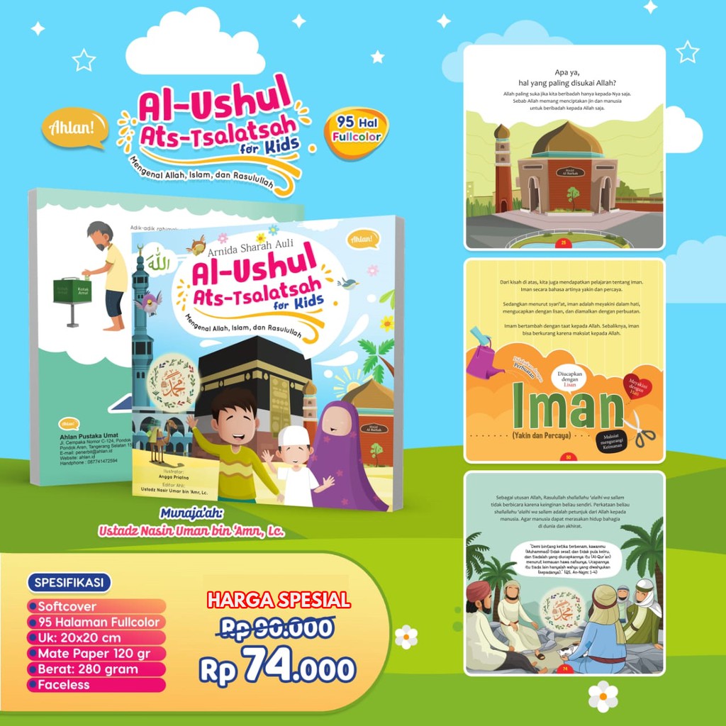 Buku Anak Al-Ushul Ats-tsalatsah For Kids (Ahlan)