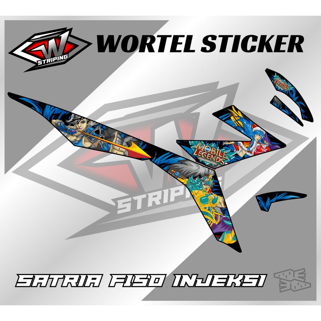 Striping Hologram Satria FU Injeksi-Stiker Decal Satria Fu 150 Injeksi Mobile Legend